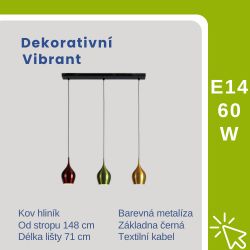 na tři žárovky na liště